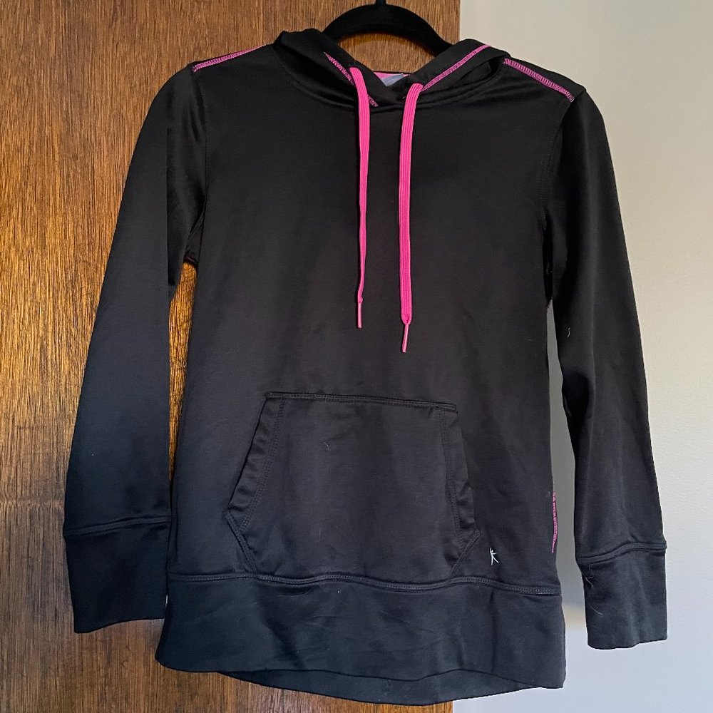 Black Activewear Sweatshirt Hoodie